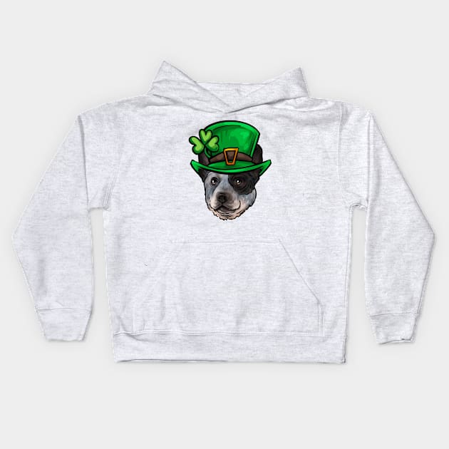 St Patricks Day Australian Cattle Dog Kids Hoodie by whyitsme